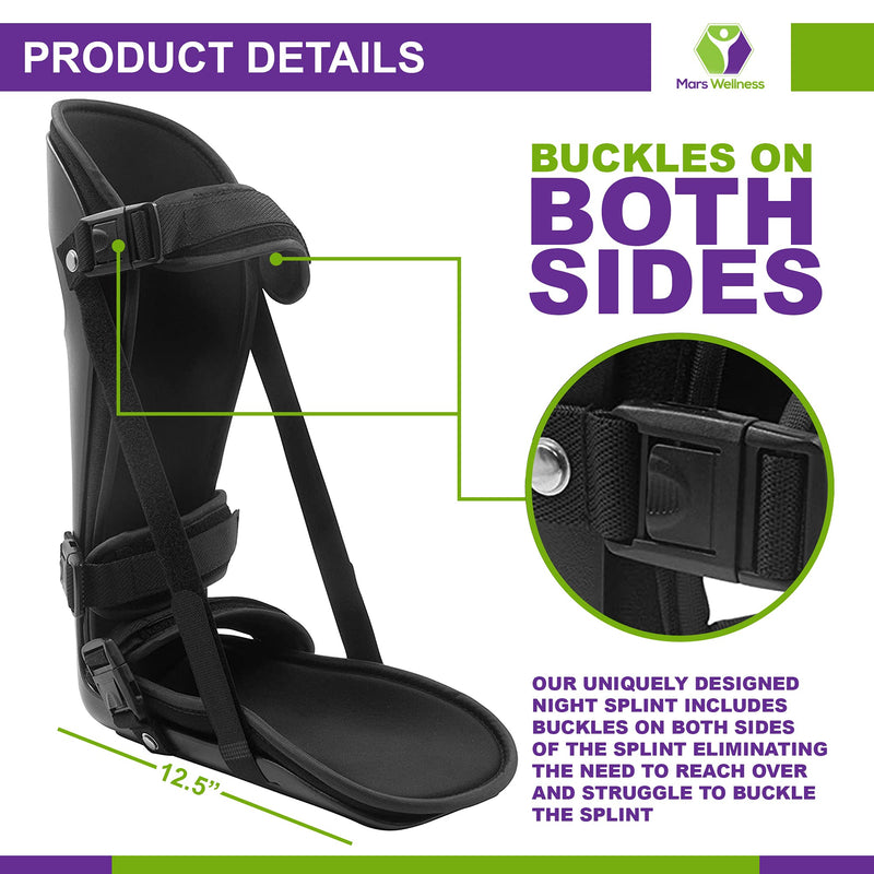 [Australia] - Mars Wellness Plantar Fasciitis Posterior Night Splint - Large Large (Pack of 1) 