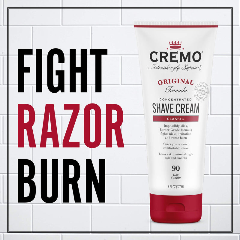 [Australia] - Cremo Barber Grade Original Shave Cream, Astonishingly Superior Ultra-Slick Shaving Cream Fights Nicks, Cuts and Razor Burn, 6 Oz 