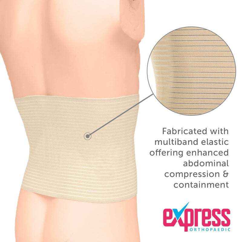 [Australia] - Express Orthopaedic® - Medically Approved Multi-band Elastic Compression Abdominal Binder Wrap - Post-Op, Abdominal Weaknesses & Hernia 