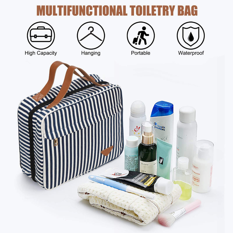 [Australia] - Toiletry Bag Travel Hanging Makeup Bag Wash Bag with Hanging Hook Waterproof Large Cosmetic Organizer for Travel and Bathroom Shower, Gifts for Women and Girls 