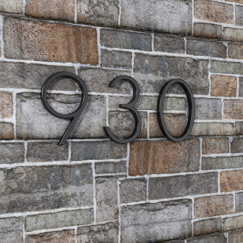 [Australia] - 5" Floating Stainless Steel Address House Number, Modern Metal Anti-Rust House Numbers with Nail Kits for Door Garden Mailbox Decor Visibility Signage (0) 0 