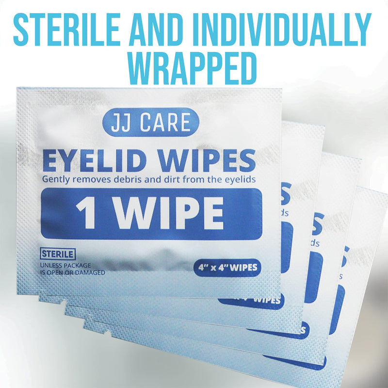 [Australia] - JJ CARE Eyelid Wipes [Box of 160], Eyelid Cleansing Wipes, Individually-Wrapped Eye Wipes for Dry Eyes, Eyelash Wipes, Hypoallergenic Eye Cleanser Wipes & Eye Makeup Remover Wipe 