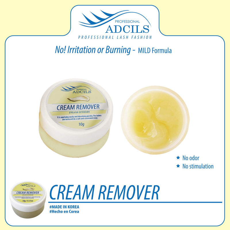 [Australia] - ADCILS PROFESSIONAL Eyelash Extension Cream Remover 10g/0.35oz - Lash Glue Adhesive Gel Removing Cream Makeup Cosmetic Accessory 