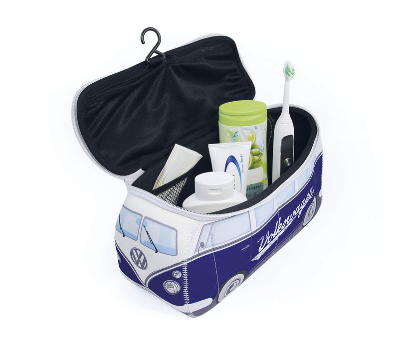 [Australia] - BRISA VW Collection - Volkswagen Samba Bus T1 Camper Van 3D Neoprene Universal Bag - Makeup, Travel, Cosmetic Bag (Neoprene/Classic/Blue) 