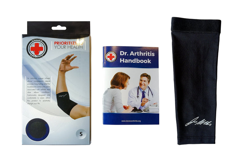 [Australia] - Doctor Developed Copper Elbow Brace & Elbow Support Sleeve and Doctor Written Handbook —Guaranteed Relief for Tennis Elbow, Golfers Elbow, Arthritis, Elbow Compression & Support (Large) Large (Pack of 1) 