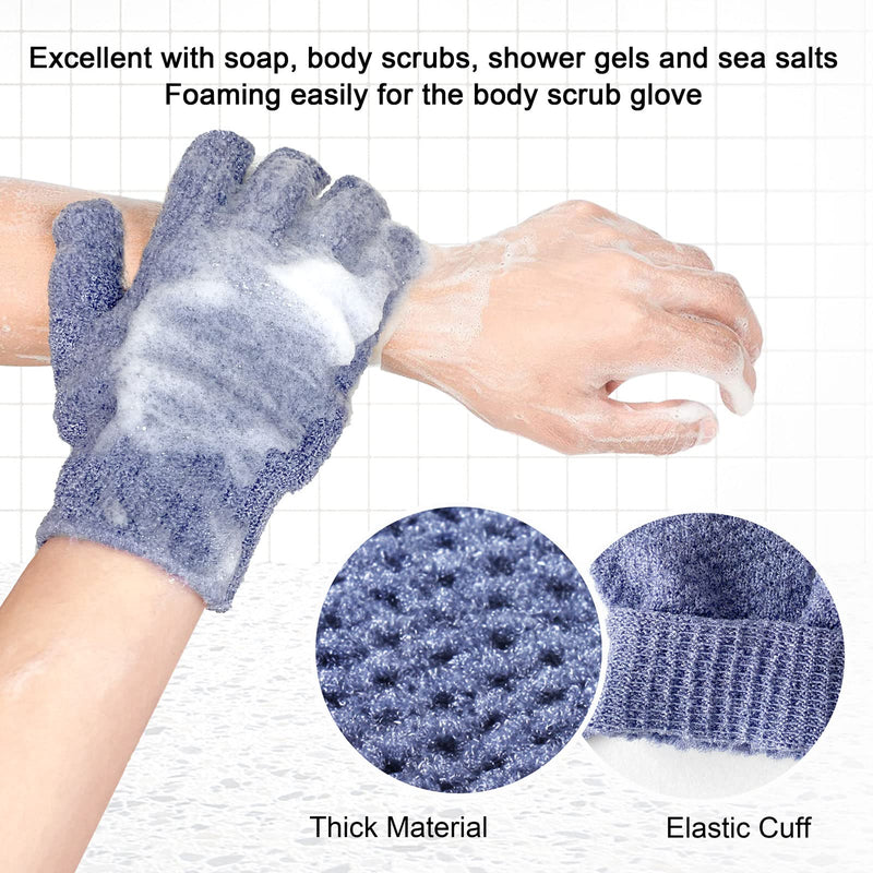 [Australia] - Migliore Wear Exfoliating Gloves, 3 DISTINCT TEXTURES Body Scrub Gloves, Natural Bath/Shower Scrubber Gloves, Beauty Loofah Body Exfoliator Mitt with Hanging Loop(Heavy) 1 Pair Heavy 