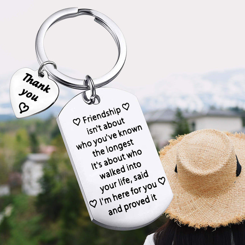 [Australia] - FUSTMW Friends Thank You Gift Friends Keychain I Feel So Lucky That My Friend is You Friendship Jewelry Going Away Gifts I am here for you 