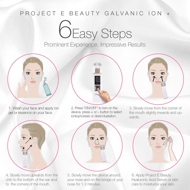 [Australia] - Project E Beauty Galvanic Facial Lifting Roller | Wireless Galvanic Facial Machine Skin Care Reduce Wrinkles Skin Tightening Firming Fine Lines Desincrustation Deep Pore Cleansing Rejuvenation Device 