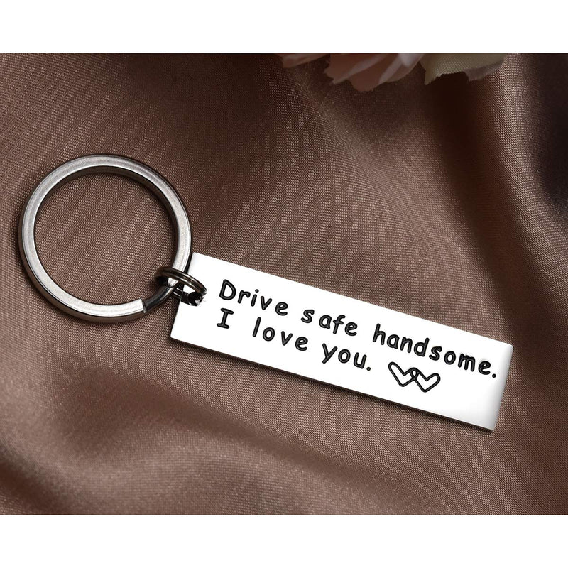 [Australia] - Drive Safe Keychain Handsome I Love You Trucker Husband Gift for Husband Dad Gift Valentines Day Stocking Stuffer Drive Safe Keychain 