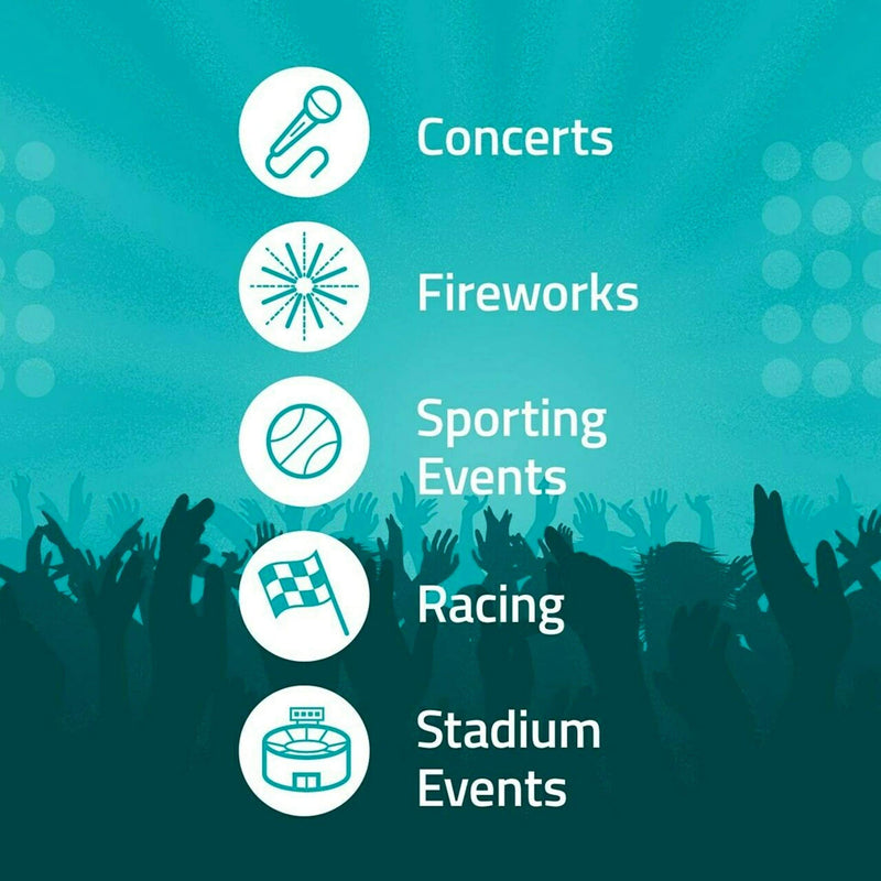 [Australia] - 3M Disposable Earplugs, Hearing Protection for Events & Concerts, Mutli-Color, 32 NRR, 4-Pairs 