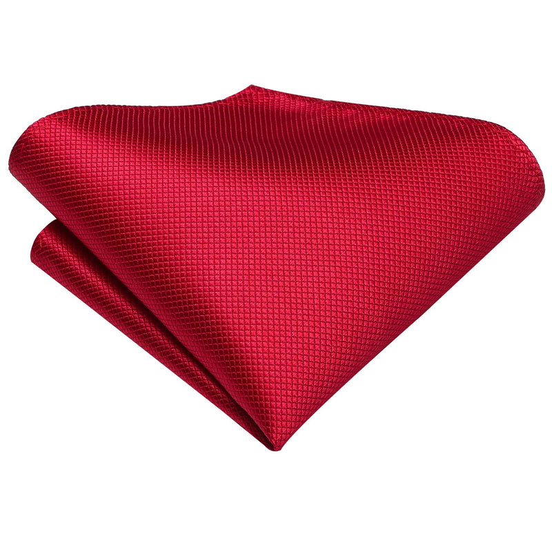 [Australia] - Dubulle Solid Mens Necktie with Cufflinks Tie and Pocket Square Y-n-0206 