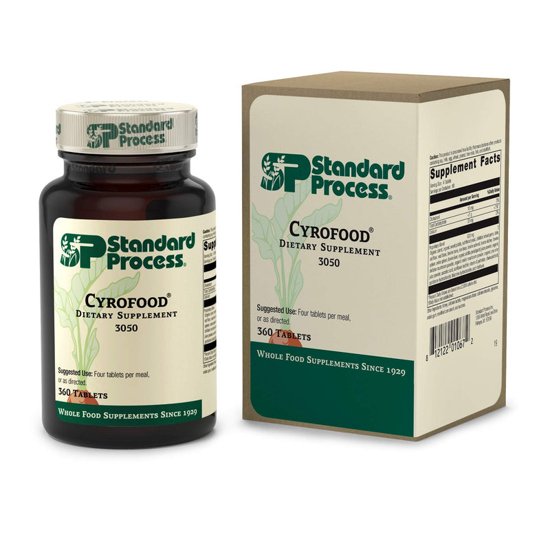 [Australia] - Standard Process Cyrofood - Whole Food Digestion, Digestive Health and Wellbeing with Shiitake, Reishi Mushroom Powder, Ascorbic Acid, Oat Flour, Wheat Germ, and More - 360 Tablets 