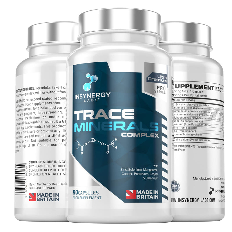 [Australia] - Ultra Premium Trace Minerals Complex | The UK�s No1 Minerals Supplements | 90 Multimineral Tablets Supplement | Zinc + Iodine + Selenium + Boron + Potassium + Copper 