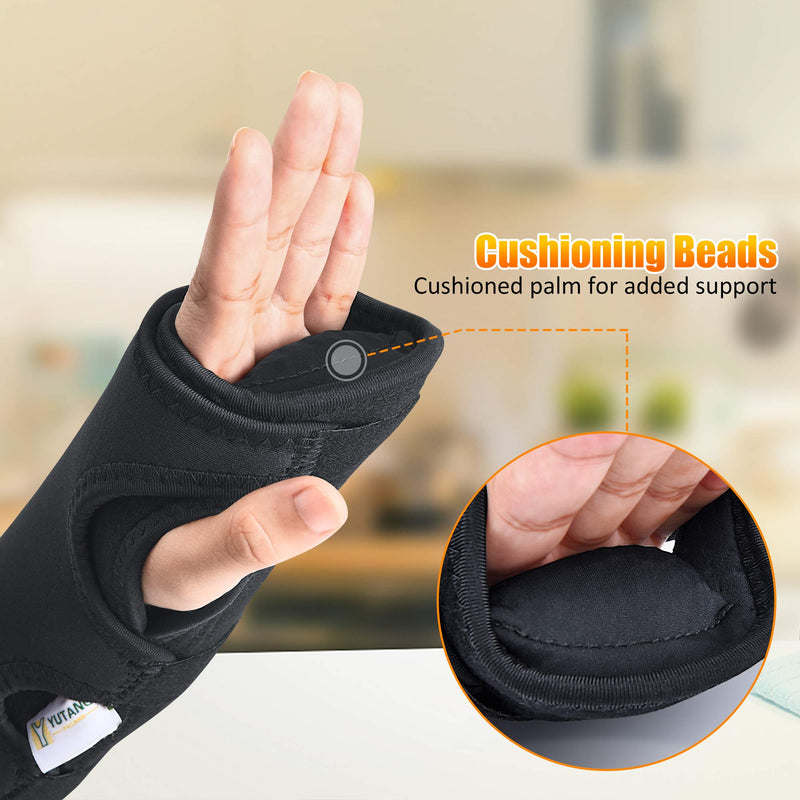 [Australia] - Updated 2022 Wrist Brace for Carpal Tunnel, Night Sleep Wrist Support Brace, Wrist Splint, Great for Wrist Pain, Sprain, Sports Injuries, Joint Instability, Suitable for Left and Right Hands Medium (Pack of 1) Black 