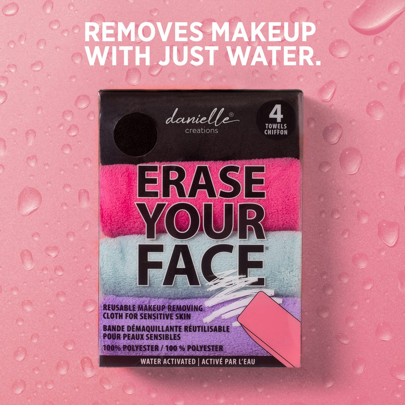 [Australia] - Make-up Removing Cloths 4 Count, Erase Your Face By Danielle Enterprises Enterprises Enterprises original 