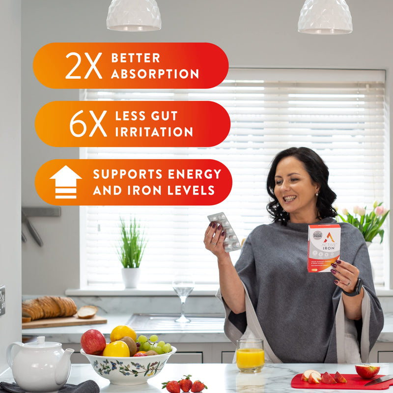 [Australia] - Active Iron | Iron Tablets | Non-Constipating | Ferrous Sulfate Iron | Helps Strengthen Your Immune System | 1-Month Supply 