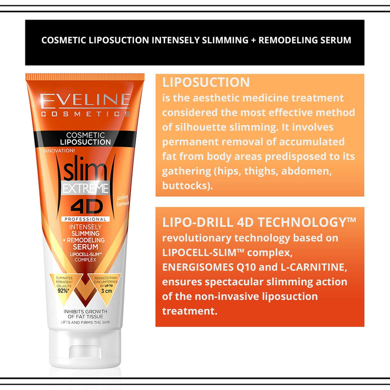 [Australia] - Eveline Slim Extreme 4D Liposuction Body Serum, 8.80 Fluid Ounce 