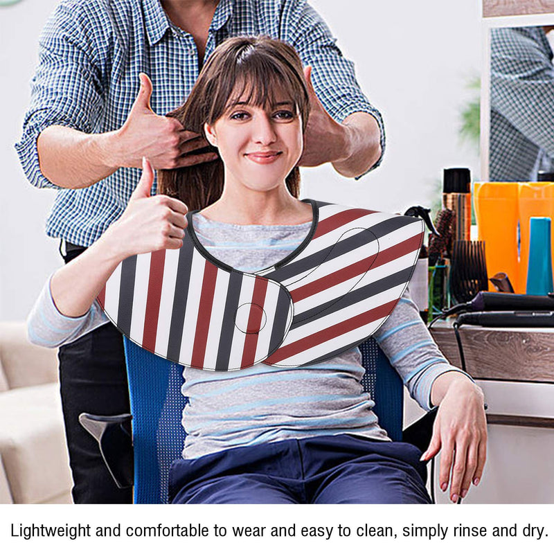 [Australia] - Hair Cutting Collar, Anself Waterproof Anti-static, Anti-corrosion with Adjustable Magnetic Closure Short Barber Cape Non-Slip Neck Wrap for Haircut Hair Dye or Cutting (Black) Black 