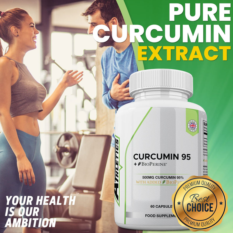 [Australia] - Curcumin 95 + Bioperine® 60 Turmeric Curcumin Capsules High Strength with Black Pepper - Curcumin 95% & Black Pepper - Turmeric Curcumin UK Made 
