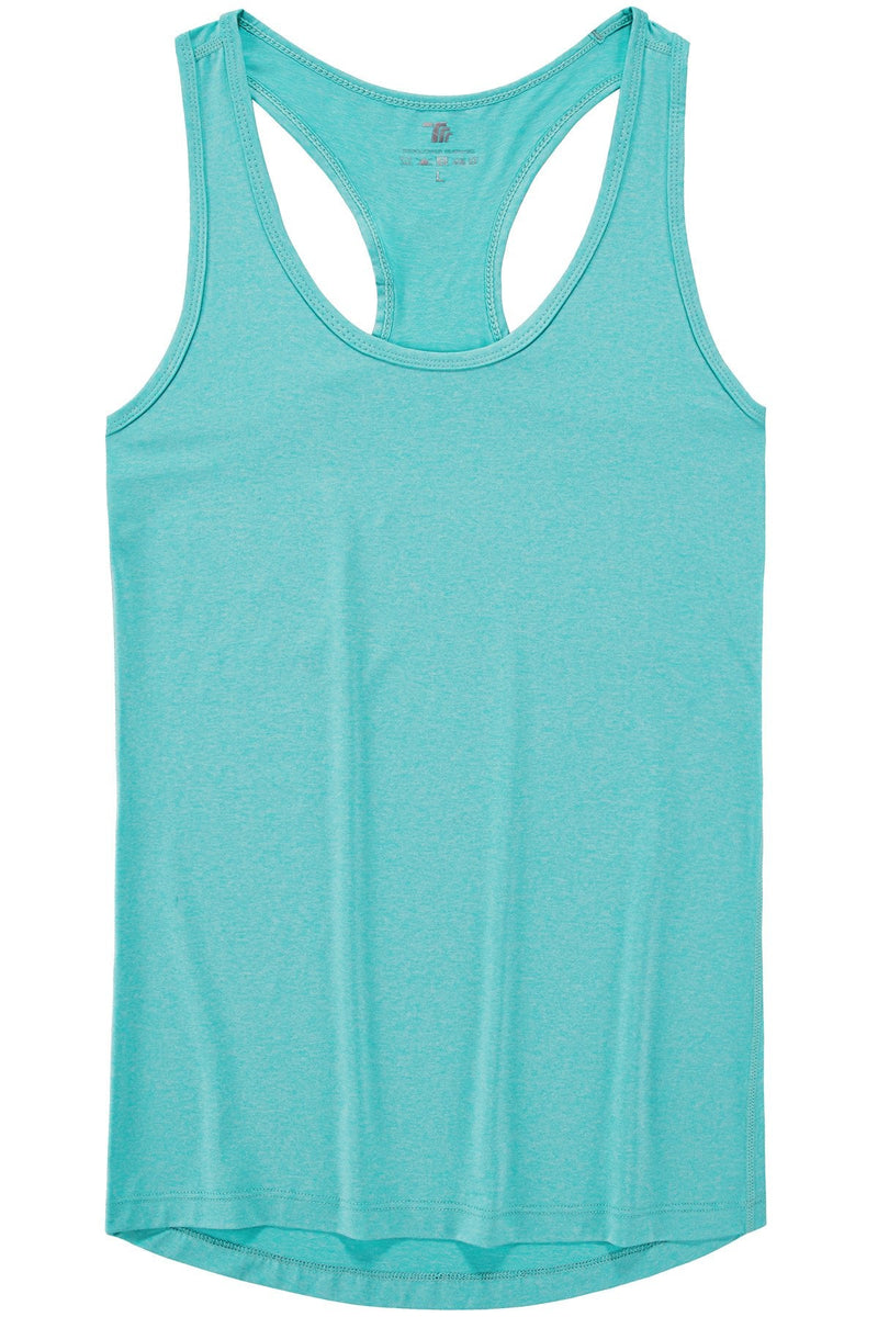 [Australia] - JINSHI Women Activewear Vest Workout Running Shirts Dry Fit Yoga Racerback Tank Tops 3 Pack XL Green/Pink/Orange 