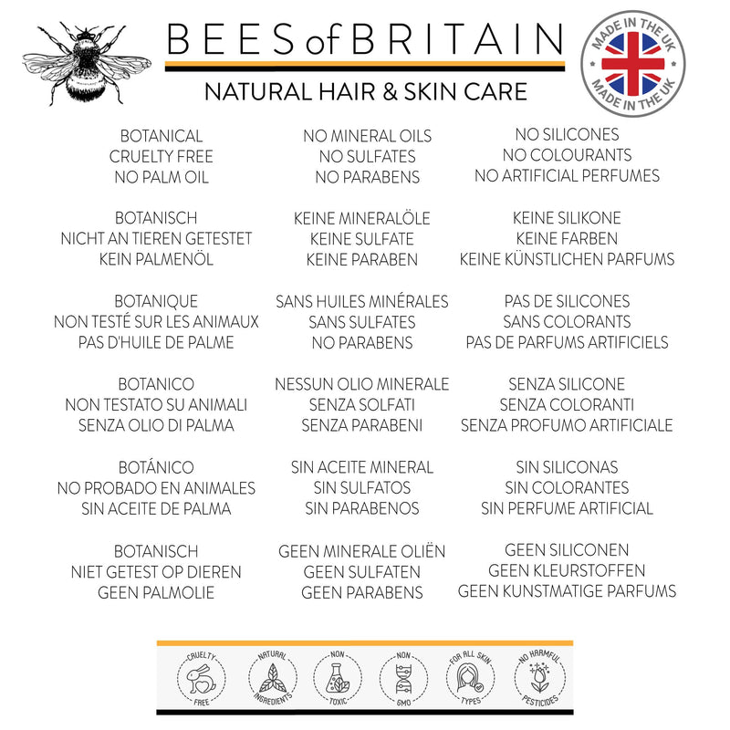 [Australia] - HAIR GROWTH OIL - CASTOR, ARGAN & COCONUT OIL + ROSEMARY & LAVENDER -100 ml by BEES of BRITAIN 100% Natural. Natural Oils to Promote Hair Growth. We Donate 5% of Profit to Help Save Bees + Pollinators 