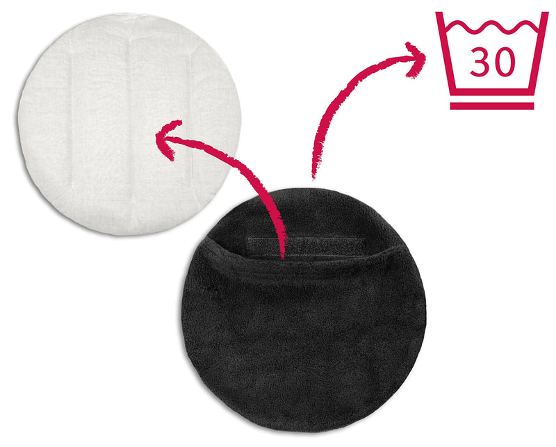 [Australia] - Leschi Wheat Bag microwavable, unscented/Heat Pack for Stomach and Lower Back/Animal: Panda Bao, Black White Midnight / Midnight 