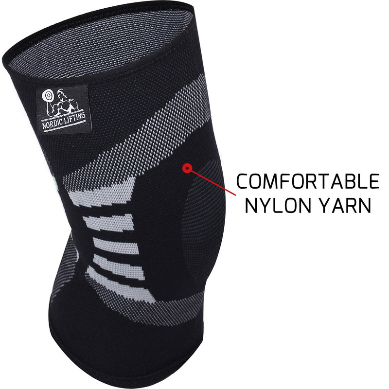 [Australia] - Knee Compression Sleeves (1 Pair) - Support for Arthritis Prevention & Recovery Large Grey 