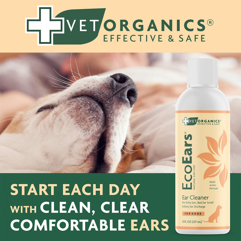 [Australia] - Vet Organics EcoEars Dog Ear Cleaner. Natural Multi-Action Formula. for Itch, Head Shaking, Discharge & Smell. Naturally Cleanses Away Common Problems. 100% Guaranteed 8 oz 