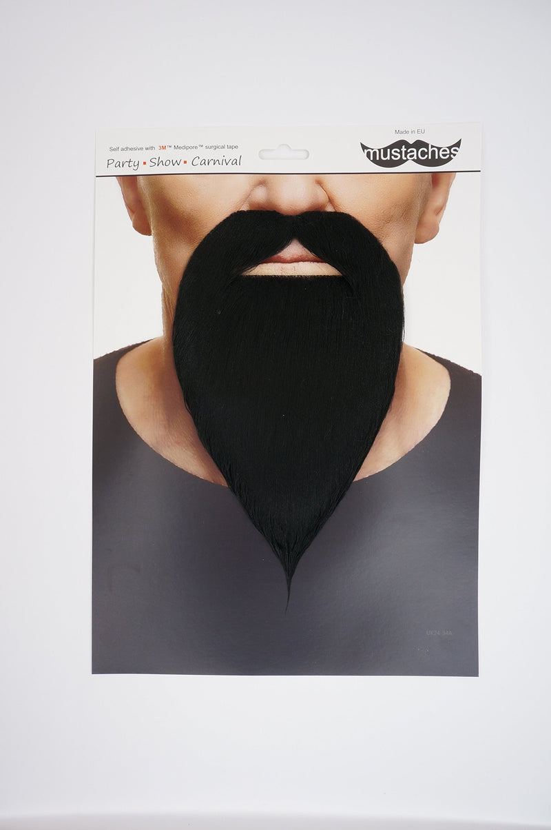 [Australia] - Mustaches Self Adhesive, Novelty, Philosopher Fake Beard, False Facial Hair, Costume Accessory for Adults Black 