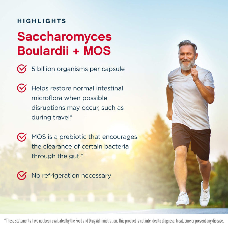 [Australia] - Jarrow Formulas Saccharomyces Boulardii + MOS - 5 Billion Viable Organisms Per Serving - 180 Delayed Release Veggie Caps - Probiotic + Prebiotic - Intestinal Tract Support - Up to 180 Servings 180 Count (Pack of 1) 
