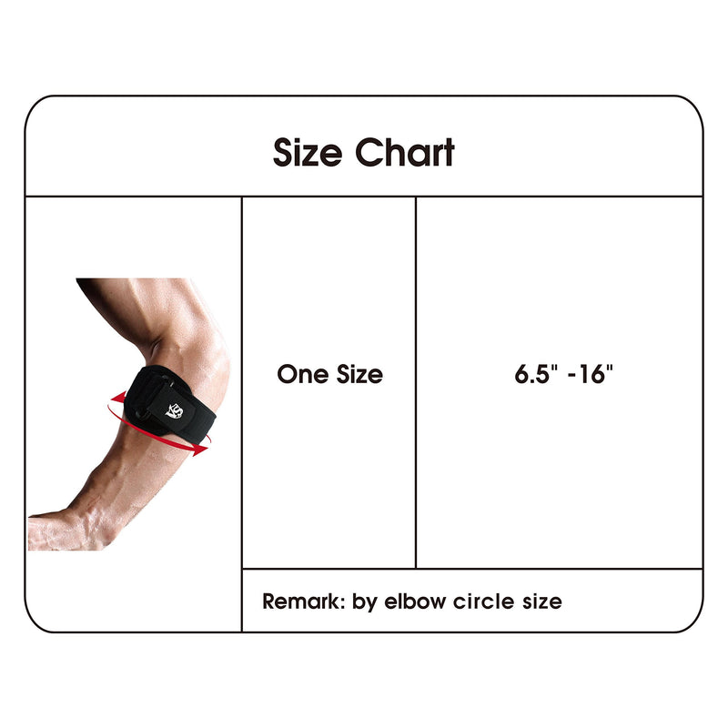 [Australia] - Vital Salveo-Germanium Compression Pad Elbow Brace/Support with Adjustable Strap-One Size (One size) 