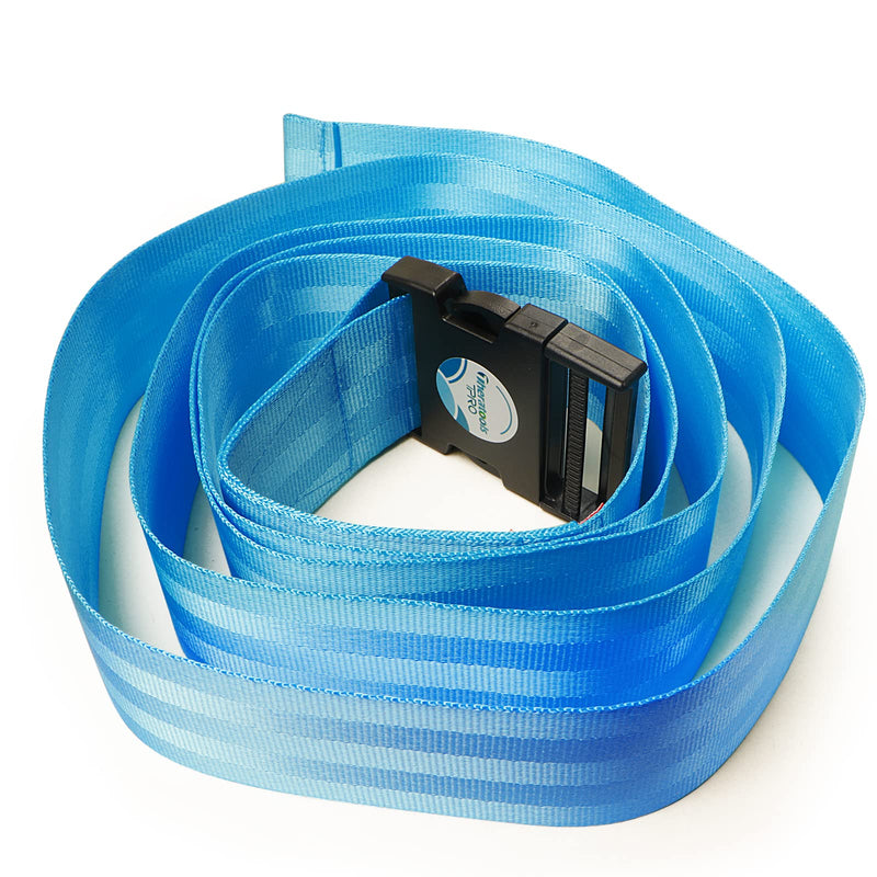 [Australia] - NC Extremity Mobilization Belt, Strap, Band Intended for Physical Therapy, Rehab, Stretching, Manual Traction, and Mobility with Pad Blue 