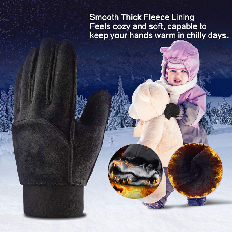 [Australia] - YukiniYa Kids Winter Gloves Waterproof Warm Touchscreen Soft Lining Gloves for Boys Girls Children 4-10 Years S(4-6 years) 