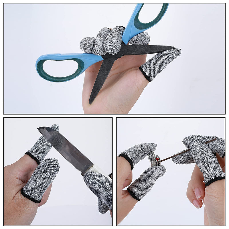[Australia] - Molain Finger Cots Cut Resistant Protection, 10 Pieces Reusable Finger Thumb for Work,Kitchen,Garden,Sculpture 
