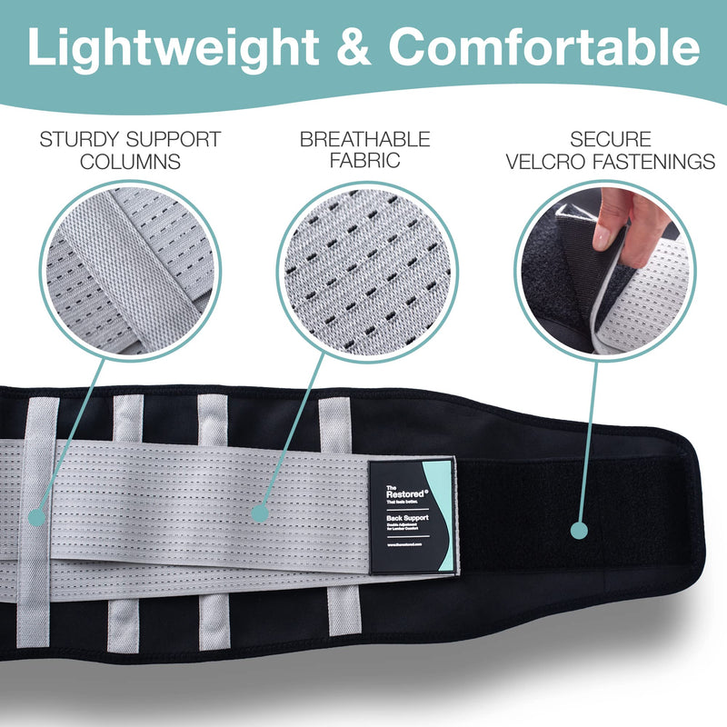 [Australia] - Back Support Brace - Lower Back Support - The Only Back Support Belt for Men and Women Certified by National Back Pain Association - Lumbar Support Belt - Small - The Restored S - Waist 19 to 24 Inches / Size 4 to 6 