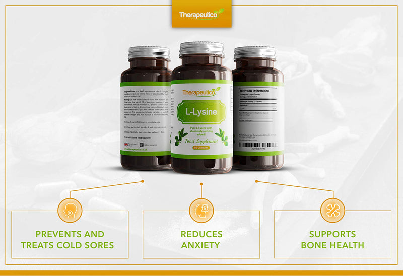 [Australia] - L-Lysine Capsules | Split Dose | 1000mg Serving | Easy Swallow Capsules | 60 Vegan Capsules | UK Made | No Binders, Fillers, Additives 