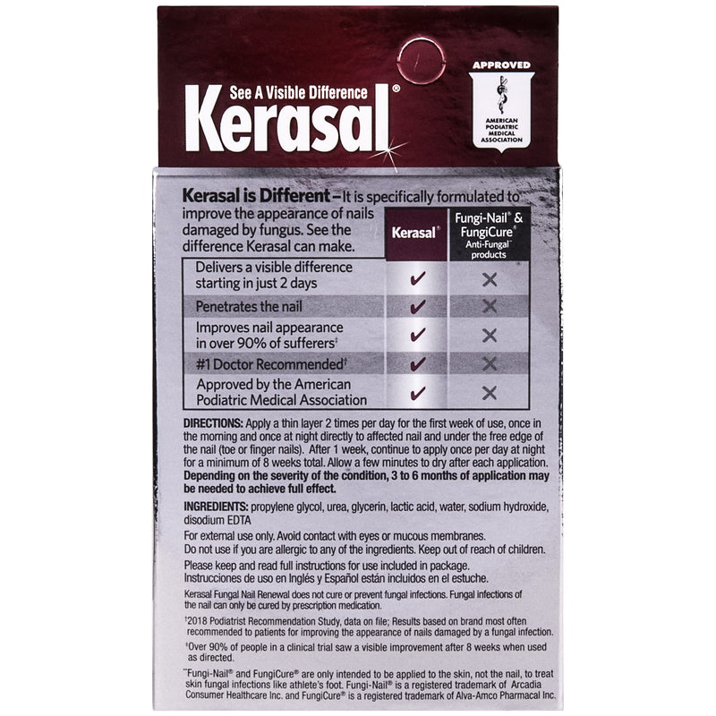 [Australia] - Kerasal Nail Renewal, Restores Appearance of Discolored or Damaged Nails, 0.33 fl oz (Packaging May Vary) Fungal Nail Renewal 0.33 Fl Oz (Pack of 1) 