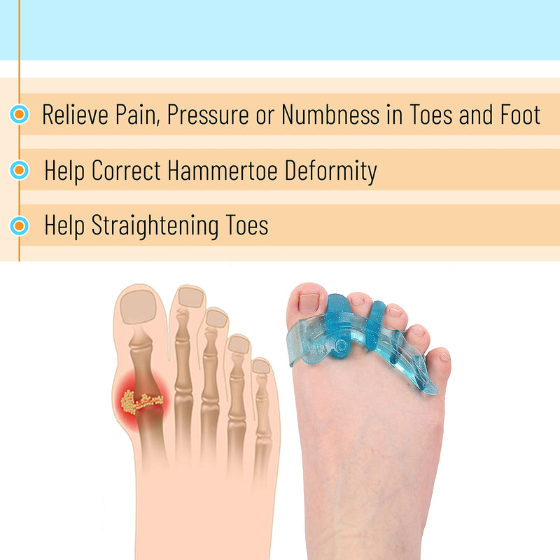 [Australia] - DR. JK- ToePal Gel Toe Separator, Narrow, 1 Pair, Toe Spacers, Toe Straightener, Hammer Toe Straightener, Toe Spreader, Toe Stretcher, Toe Corrector for Women and Men, Bunion Corrector 