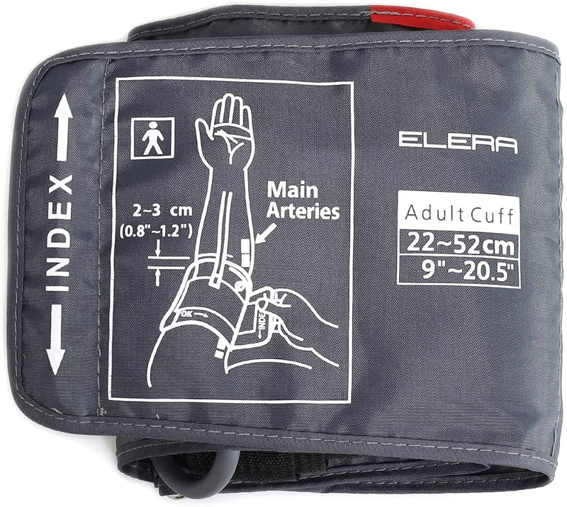 [Australia] - ELERA Automatic Arm BP with ELERA Replacement Large Cuff Applicable for 9”-20.5” Inches (22-52CM) 
