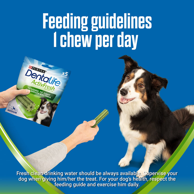 [Australia] - Dentalife ActivFresh Medium Dog Treat Dental Stick 48 Sticks Dentalife ActivFresh 48 Count (Pack of 1) 