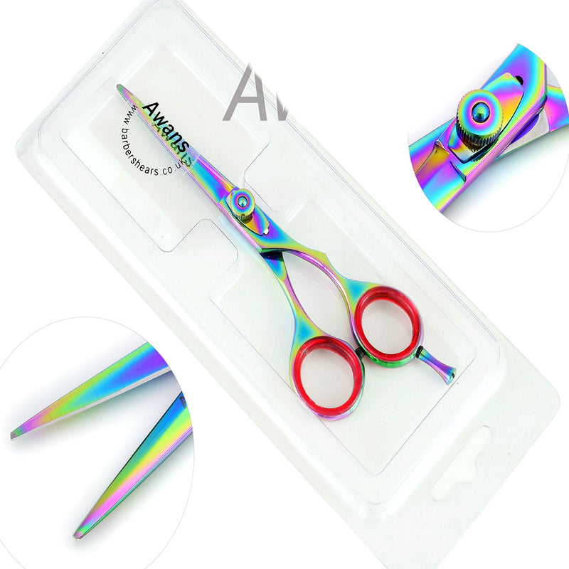 [Australia] - Awans Professional Hairdressing Barber Salon Scissors, with High Quality Stainless Steel Sharp Razor Edge Titanium Scissors 5.5" 11B 