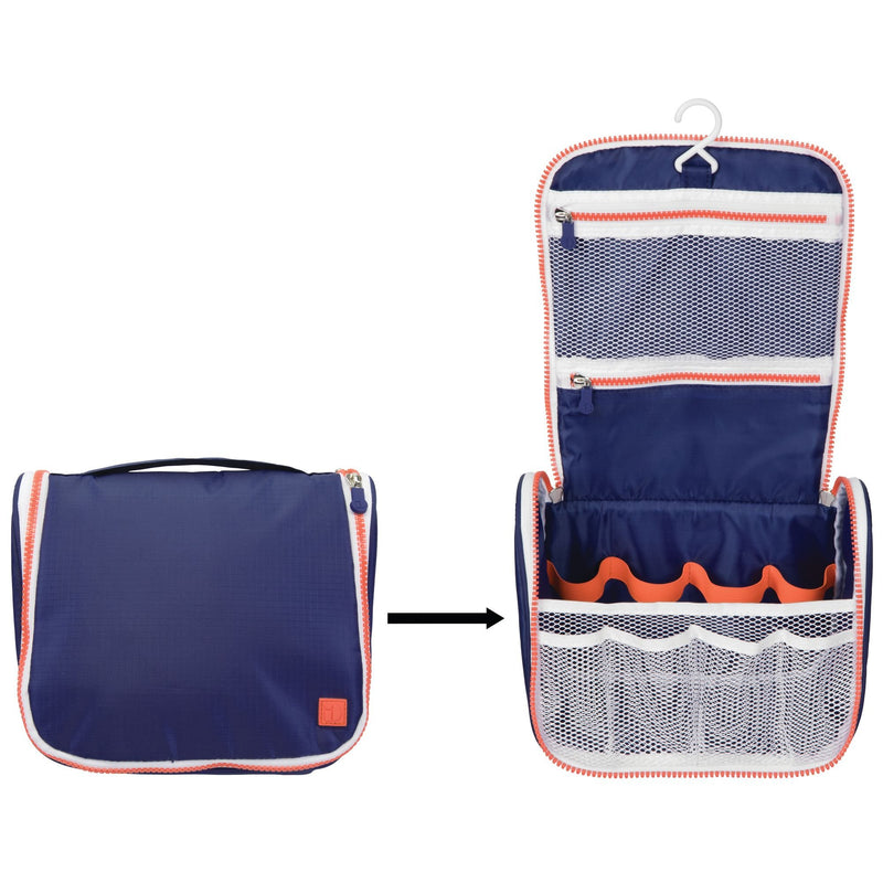 [Australia] - iDesign Hanging Toiletry Navy/Orange Travel Bag Toiletry Bag 