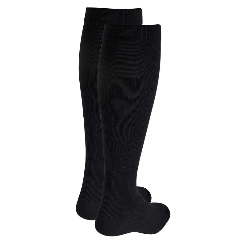 [Australia] - Truform Compression Socks, 15-20 mmHg, Men's Dress Socks, Knee High Over Calf Length Large (1 Pair) Black 