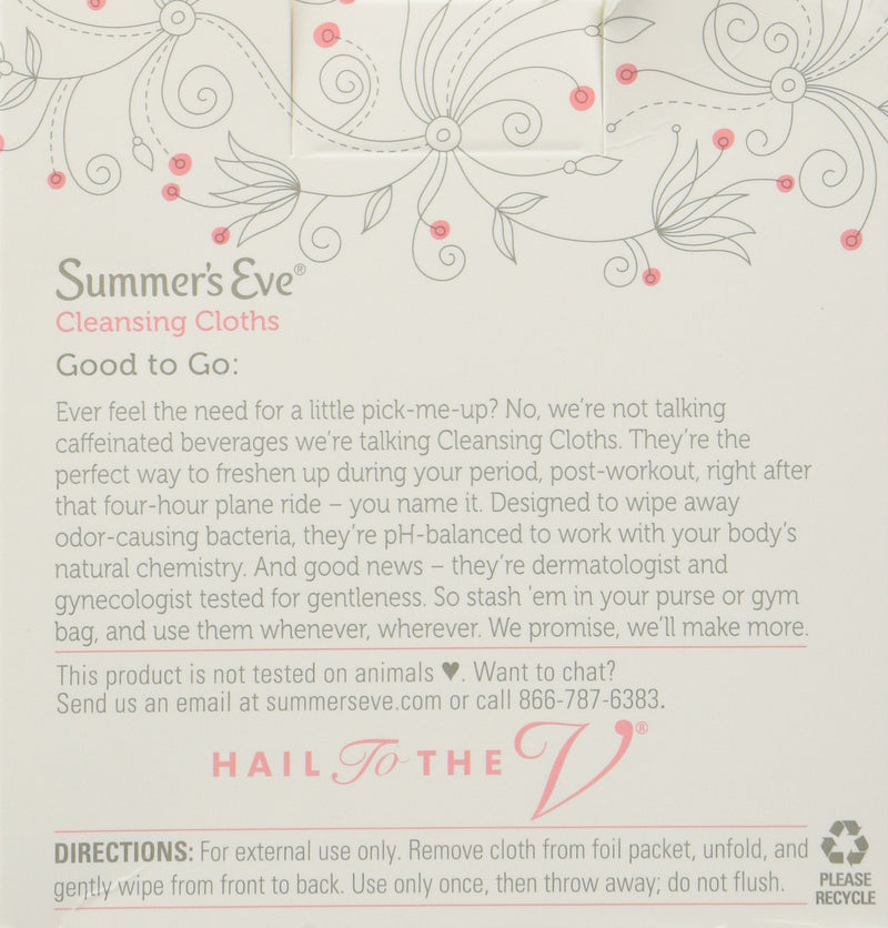 [Australia] - Summer's Eve Cleansing Cloth Sheer Floral, 16 Count (Pack of 3) 