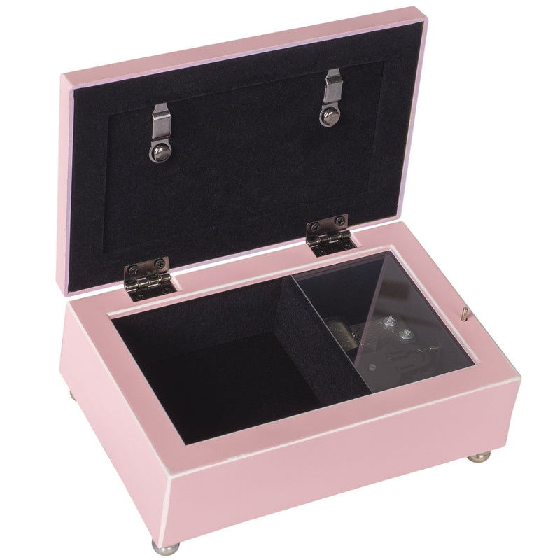 [Australia] - Cottage Garden Baby Girl Distressed Pink Petite Music Box/Jewelry Box Plays Brahms Lullaby 