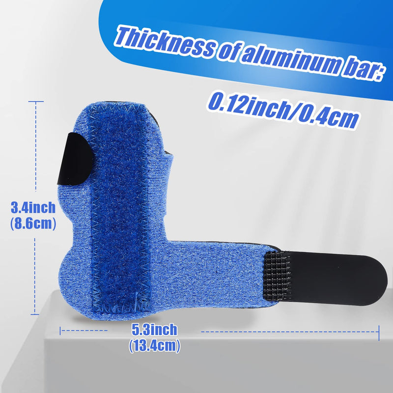 [Australia] - Trigger Finger Splint for Right and Left Hand, Mallet Finger Brace for Index Middle Ring, for Straightening Dislocated Fingers, Releasing Arthritis Pain, 2 Finger Splints and 2 Finger Sleeves Light Blue 