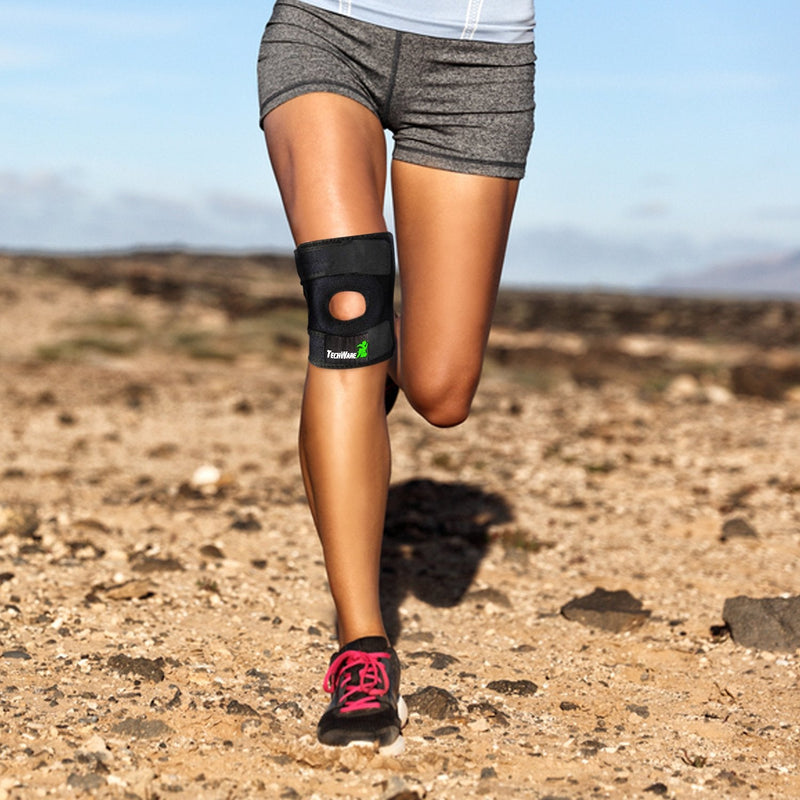 [Australia] - TechWare Pro Knee Brace Support - Knee Braces for Knee Pain. Relieves ACL, LCL, MCL, Meniscus Tear, Arthritis, Tendonitis Pain. Dual Stabilizers Non Slip Neoprene. Adjustable Bi-Directional Straps -5 Sizes Xlarge 
