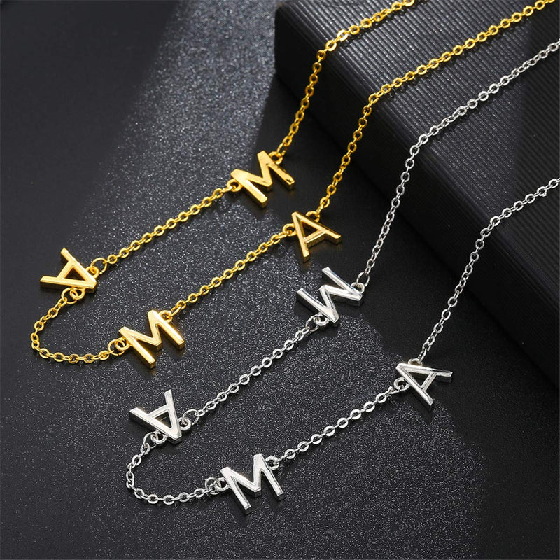 [Australia] - Nanafast Mama Necklace 18K Gold Plated Mama Letter Necklace Adjustable Mom Necklace Gifts for Mother’s Day Birthday 