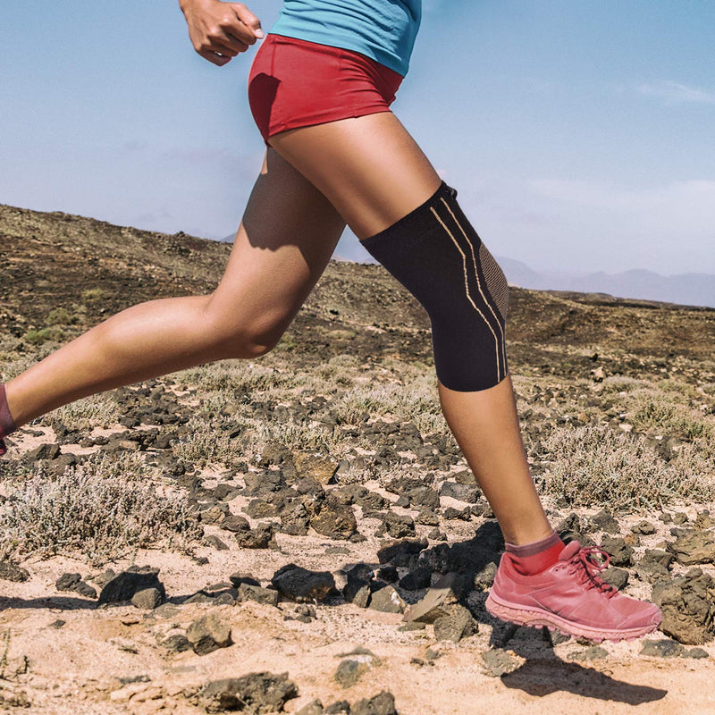 [Australia] - Thx4COPPER Sports Compression Knee Brace for Joint Pain and Arthritis Relief, Improved Circulation Support for Running, Jogging, Workout, Gym-Best Knee Sleeve Style Two Large (Pack of 1) 