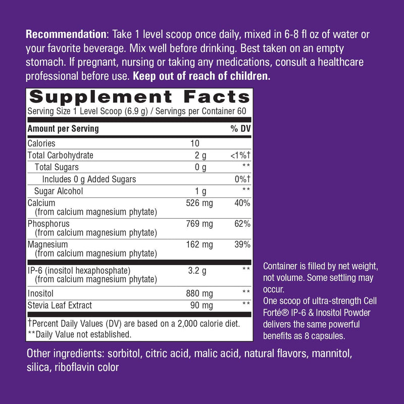 [Australia] - Enzymatic Therapy Cell Forté IP-6 & Inositol Ultra-Strength Powder, Citrus, 14.6 Oz 